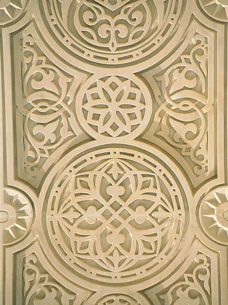 Große Sultan Qaboos Moschee Stein Ornamentik / Sultan Qaboos Grand Mosque stone ornamentation